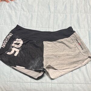 Reebok Women's Black and White CrossFit Shorts